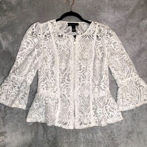 INC White Lace Jacket